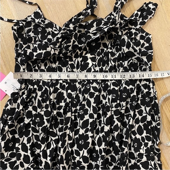 Kate Spade Tiered Midi Dress Rosy Garden with back tie detail NEW - Picture 5 of 5